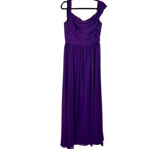 B2 Jasmine Purple Maxi Dress Ruched Bodice Sleeveless Formal Evening Gown 14